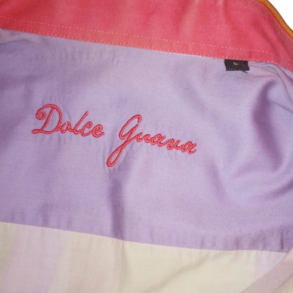 Dolce Guava Milano Italian Made Button Down Long Sleeve Abstract Shirt. SIZE L - Picture 5 of 5